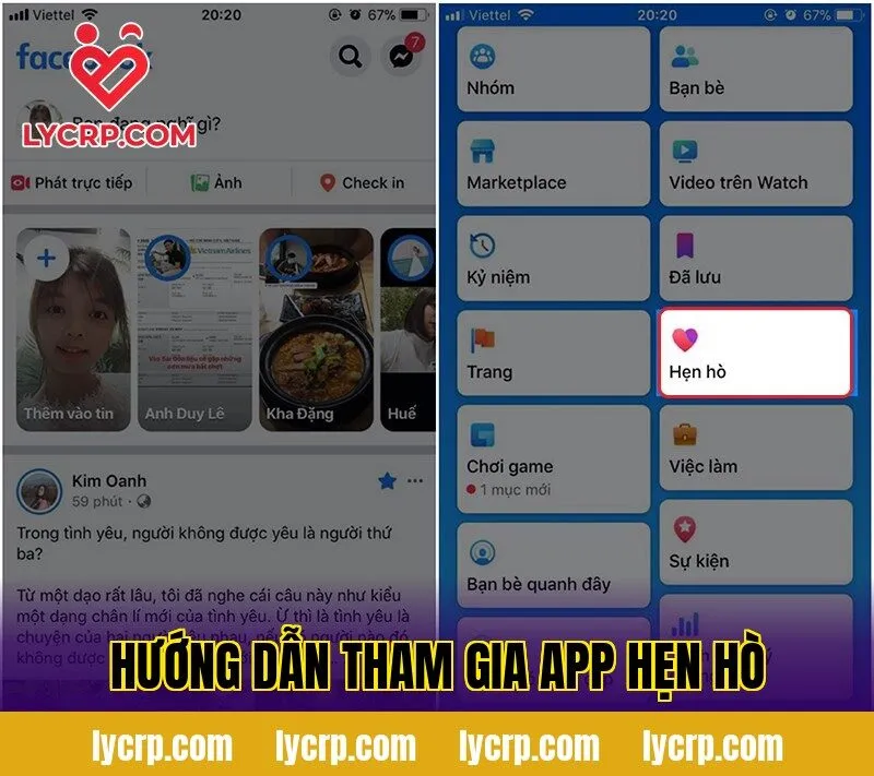 hướng dẫn tham gia app hẹn hò