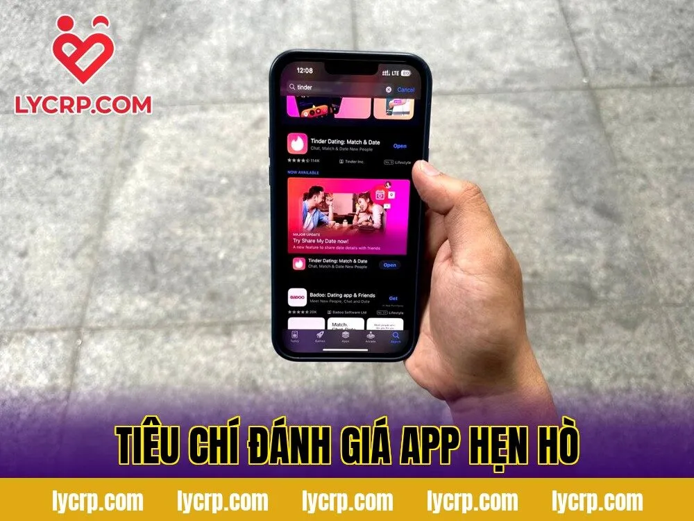 tiêu chí đánh giá app hẹn hò