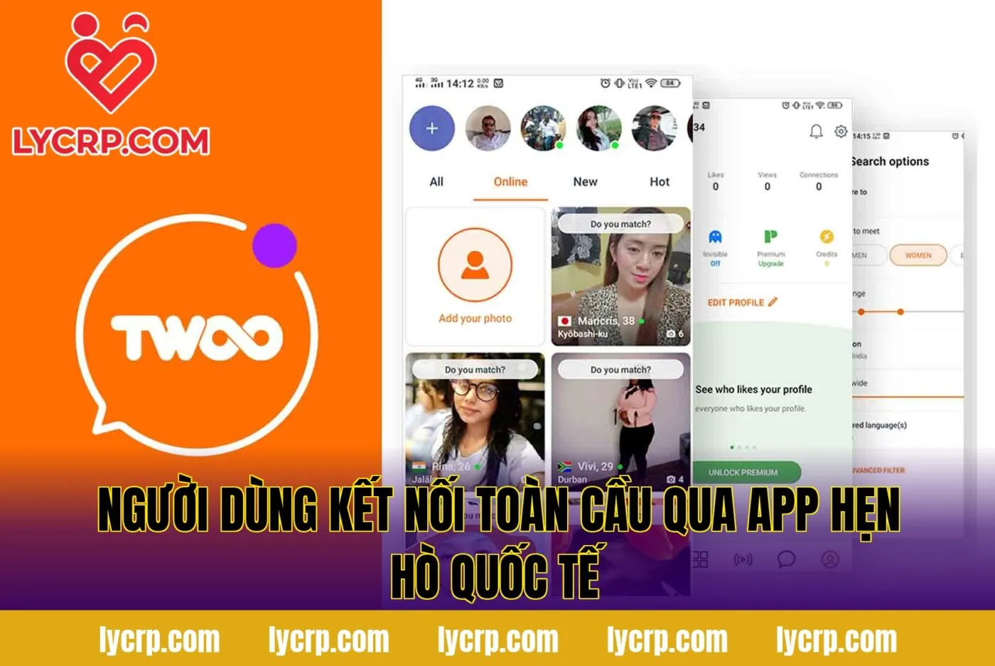 người dùng kết nối toàn cầu qua app hẹn hò quốc tế