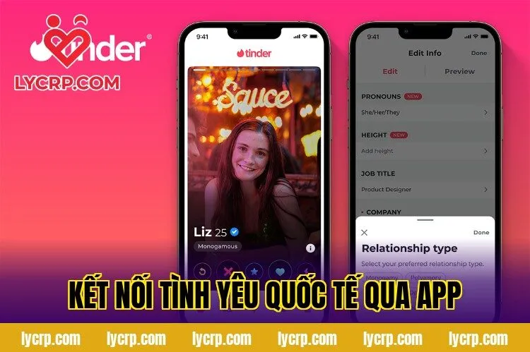 kết nối tình yêu quốc tế qua app